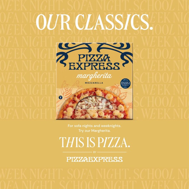 Pizza Express Margherita pizza 245g, imported from the UK