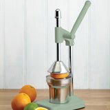 KitchenCraft Living Nostalgia manual juicer in English Sage finish, UK version