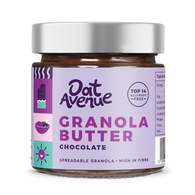 Oat Avenue chocolate flavour granola butter 180g, imported from the UK