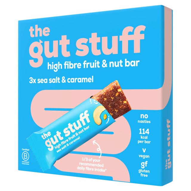 The Gut Stuff sea salt fruit nut bars, imported from the UK
