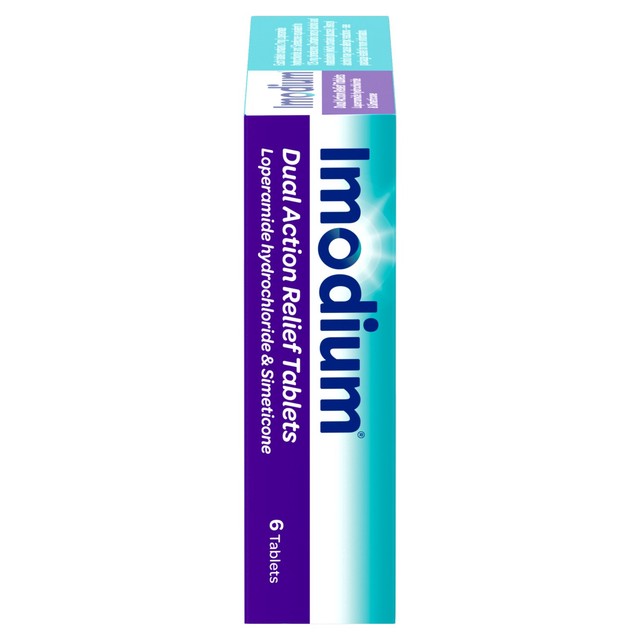 Imodium Dual Action Relief Tablets 6 Tablets, UK version