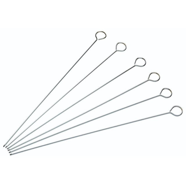 KitchenCraft stainless steel flat sided skewers 30cm, UK version