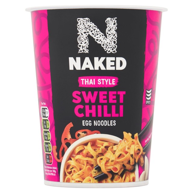 Naked Noodle Thai Sweet Chilli pot noodle 78g, imported from the UK