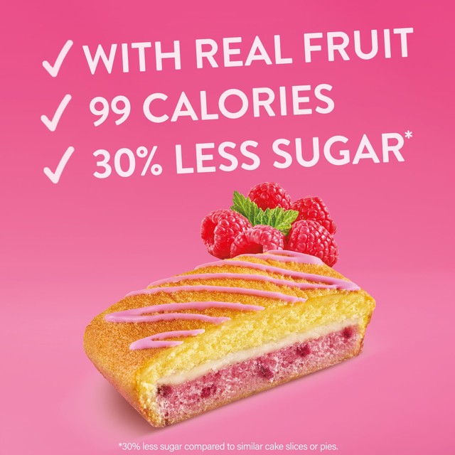 Mr Kipling Angel Cake Slices with Raspberries 6-pack, imported from the UK