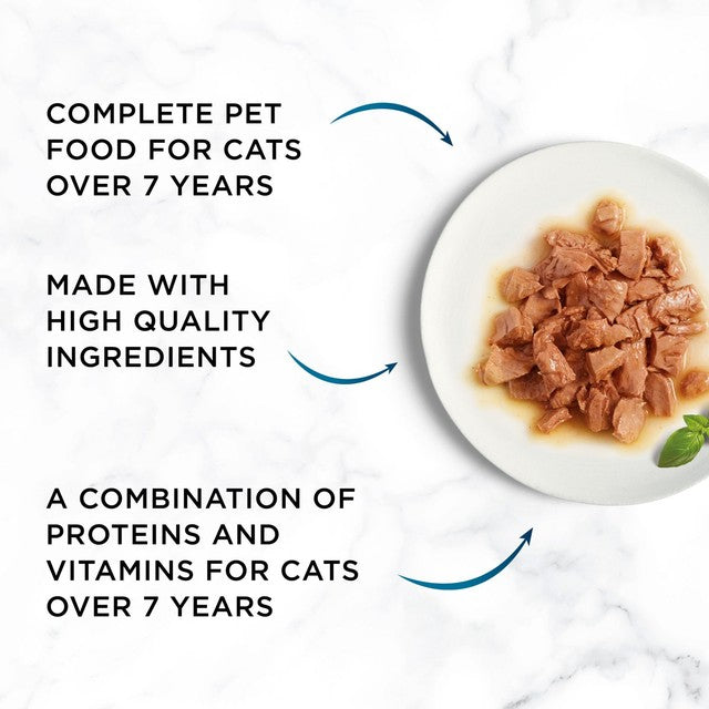 Gourmet Perle Senior wet cat food 60x85g pouches, UK version