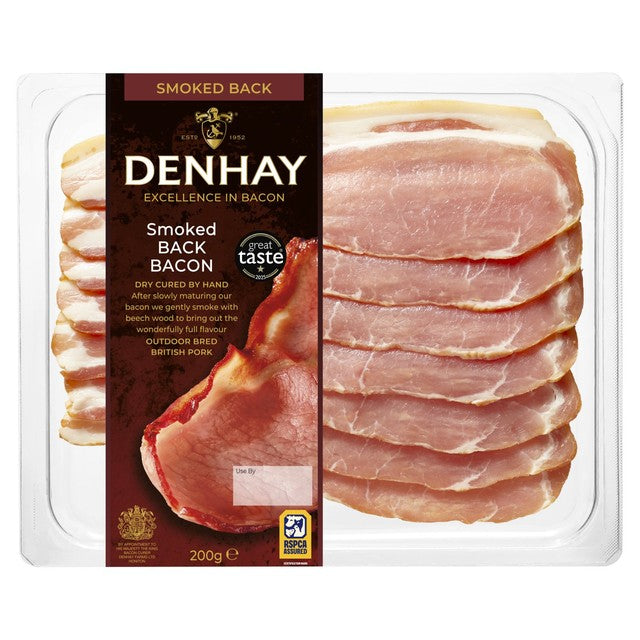 Denhay dry cured smoked back bacon 200g - British product
