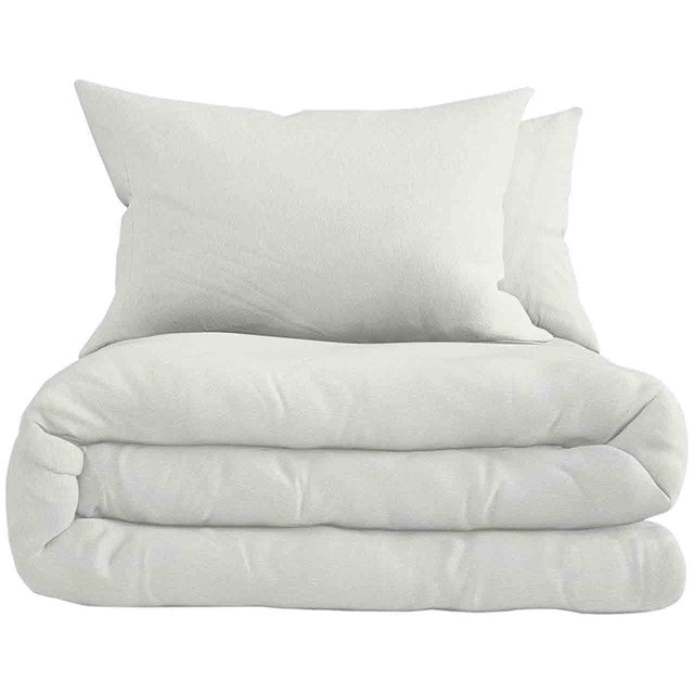 M&S pure brushed cotton bedding set double white - British product