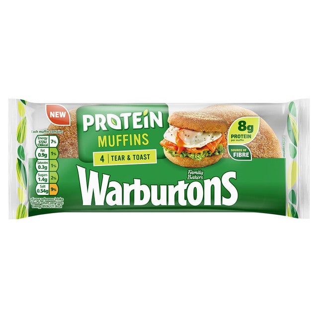 Warburtons Protein Muffins 4 pack (British brand)