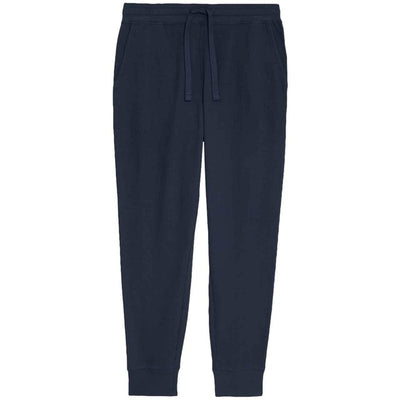 M&S Menn Ren Bomull Vaffel Loungewear Bukser S Marineblå Vanlig Passform