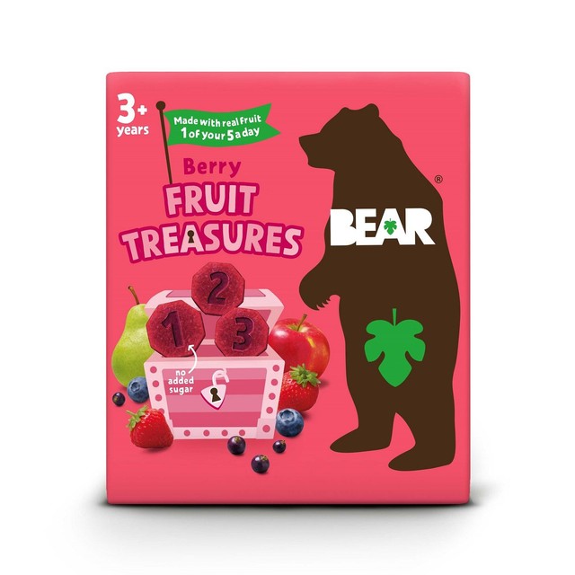 Bear Treasures berry fruit snacks for kids 100g - British product