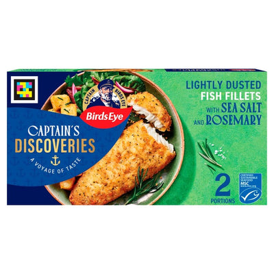 Birds Eye lettstrøssede fiskefileter med havsalt og rosmarin 280 g