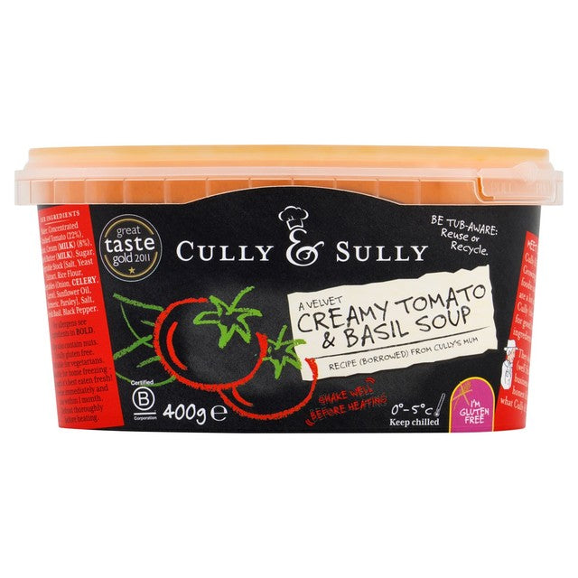 Cully & Sully tomato basil soup 400g - British product