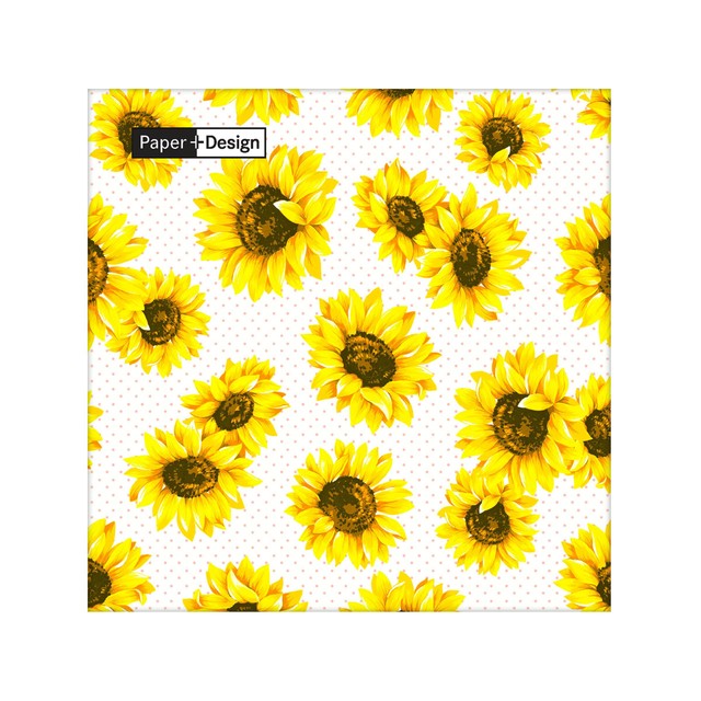 Duni Sunflower Garden paper napkins 33cm (British brand)