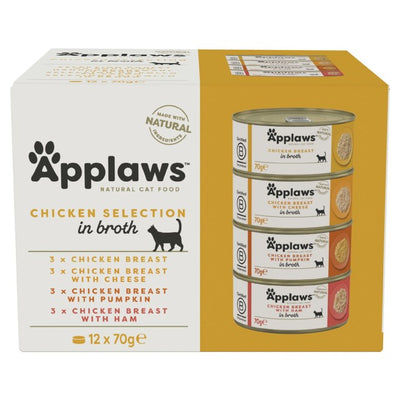 M&S Applaws Chicken Collection Multipack Wet Cat Food 12 x 70g- Buy online at McGrocer