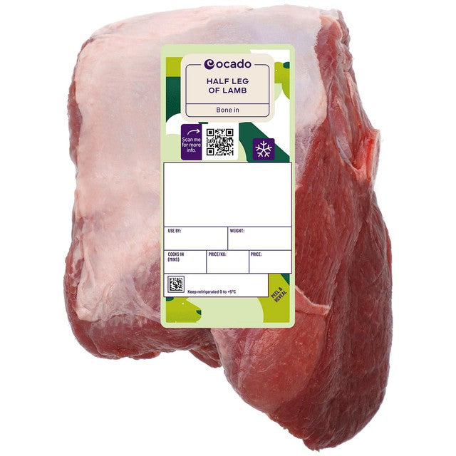 Ocado halbe Lammkeule mit Knochen 1,05 kg, importiert aus Großbritannien