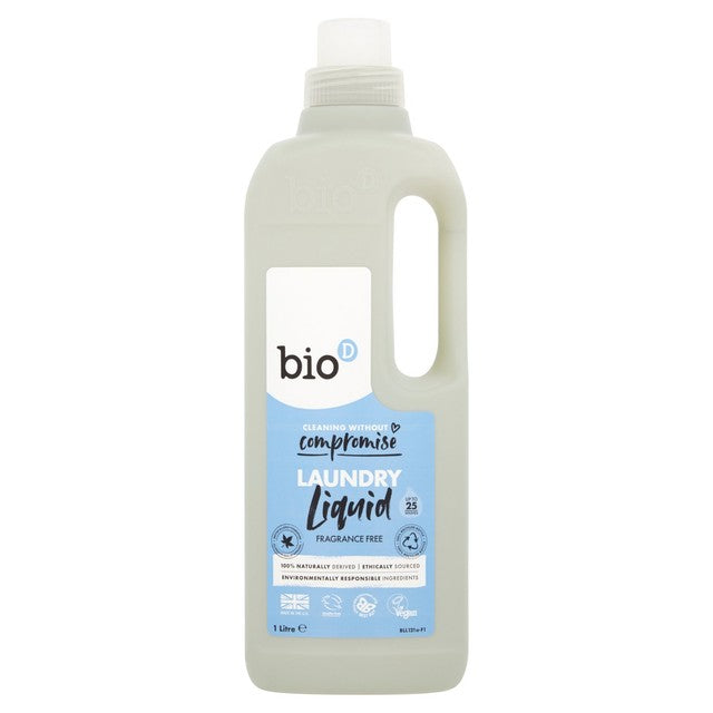 Bio-D Fragrance Free Non-Bio Eco Laundry Liquid 1L - British product