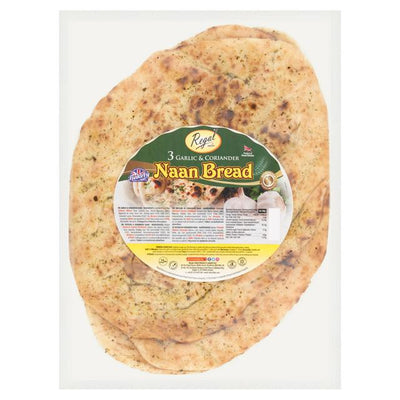 Sainsburys Regal Bakery 3 Garlic Coriander Naan Bread- Buy online at McGrocer