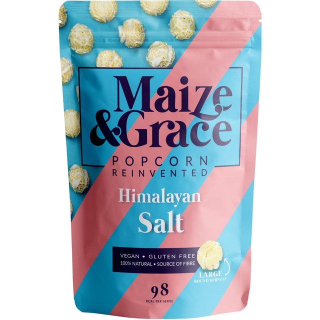 Maize & Grace Himalayan salt popcorn 46g, imported from the UK