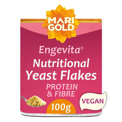 Marigold Health Foods Flocons de levure nutritionnelle protéinés et riches en fibres Engevita 100g
