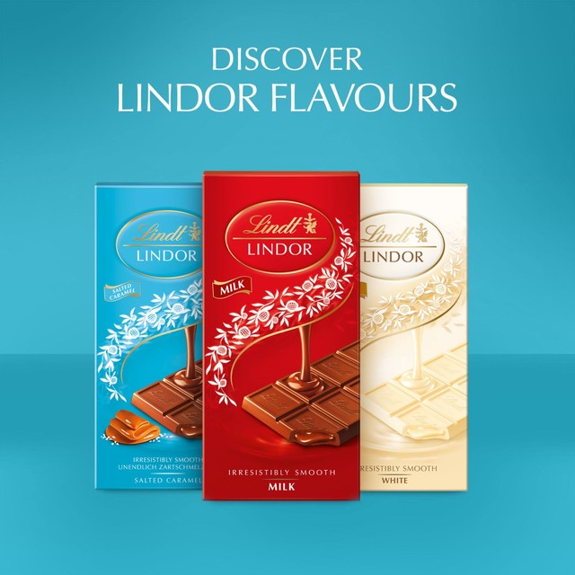 Lindt milk salted caramel chocolate bar 100g, UK version
