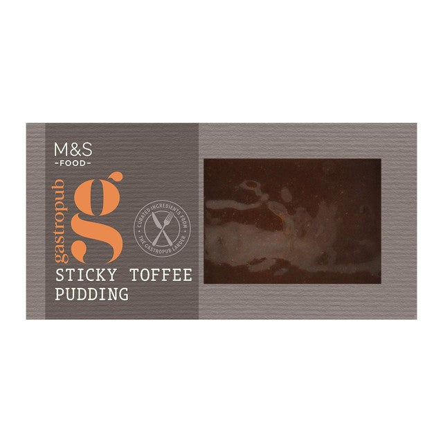 M&S sticky toffee pudding dessert 230g, imported from the UK