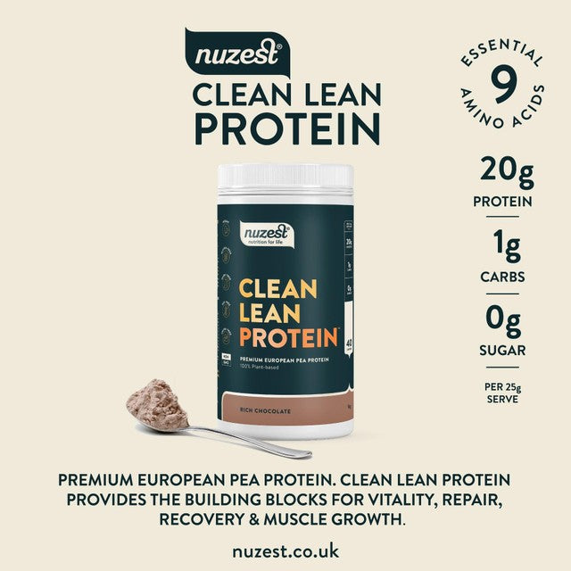 Nuzest Rich Chocolate protein powder 1kg, imported from the UK