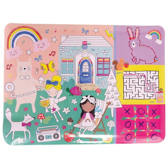 Floss & Rock reusable activity mat Rainbow Fairy design 6x30x6 cm - British product