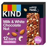 KIND milk and white chocolate nut bar box, imported from the UK