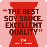 Kikkoman naturally brewed soy sauce bottle, imported from the UK
