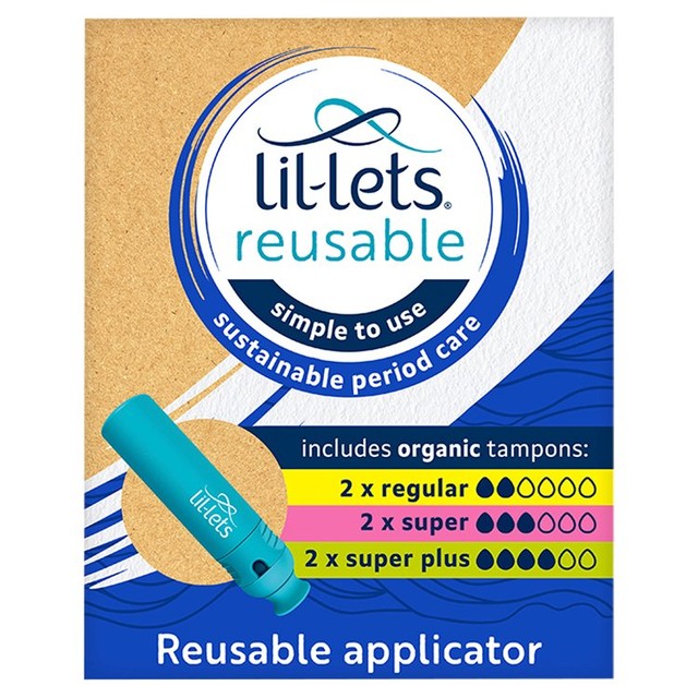 Lil-Lets reusable tampon applicator kit 6 pieces, UK version