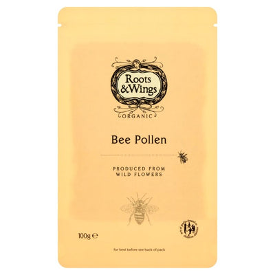 Roots & Wings Organic Bee Pollen Dietary Supplement 100g