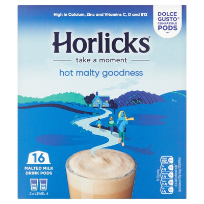 M&S Horlicks Original Dolce Gusto Compatible Malted Milk Drink Pods 16 Pods- Buy online at McGrocer
