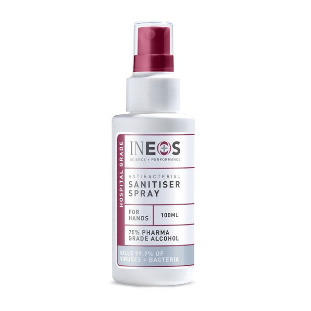 INEOS Anti Viral & Anti Bacterial Hand Sanitiser Spray 100ml, UK version