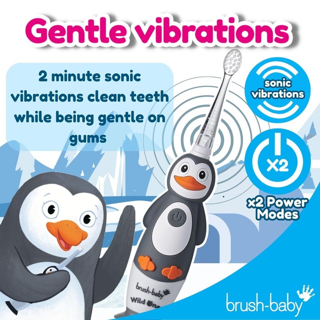Brush-Baby kids electric toothbrush Percy Penguin - British product