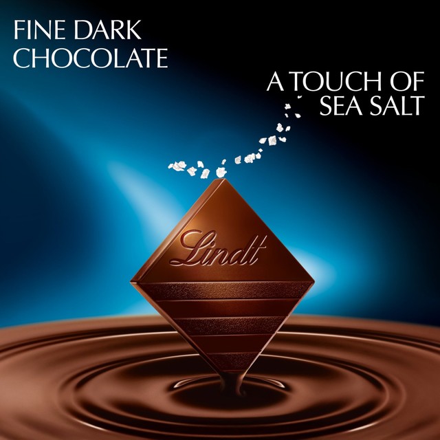 Lindt dark sea salt chocolate bar 100g, UK version