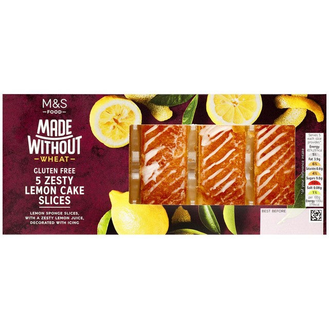 M&S zesty lemon cake slices, imported from the UK