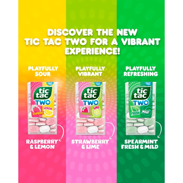 Tic Tac Two Spearmint sugar free mints 38.5g - British product