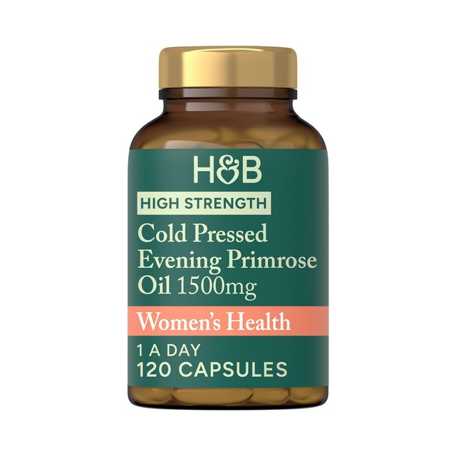 Holland & Barrett High Strength Cold Pressed Evening Primrose Oil 120 capsules, UK version