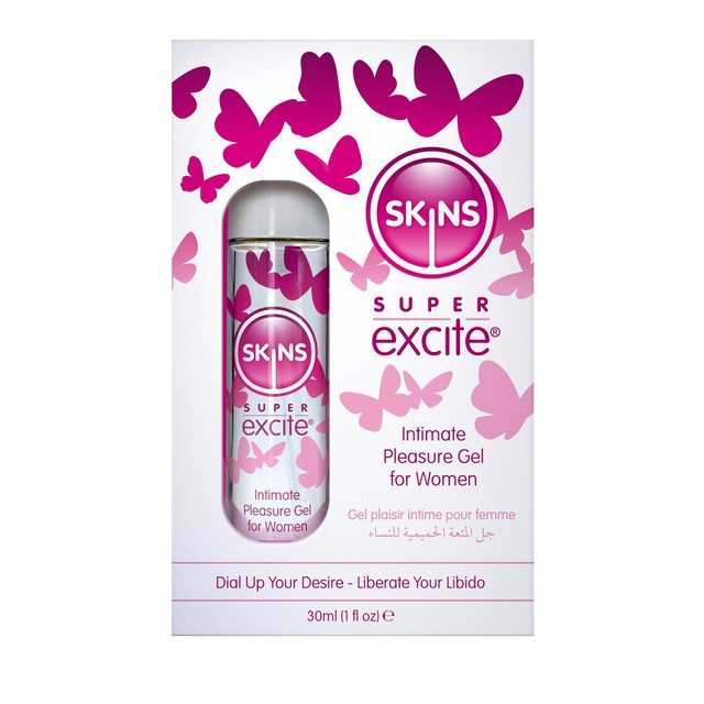 Skins Super Excite Clitoral Stimulation Lubricant Gel 30ml (British brand)