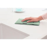 Brabantia microfibre cleaning pads jade green set of 3 16x22cm - British product