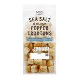 M&S Sea Salt Black Pepper Croutons 80g, imported from the UK