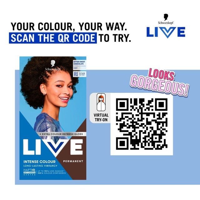 Schwarzkopf Bitter Sweet Chocolate hair dye kit (British brand)