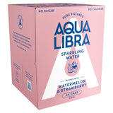 Aqua Libra Watermelon & Strawberry Sparkling Water 4 x 330ml - British product