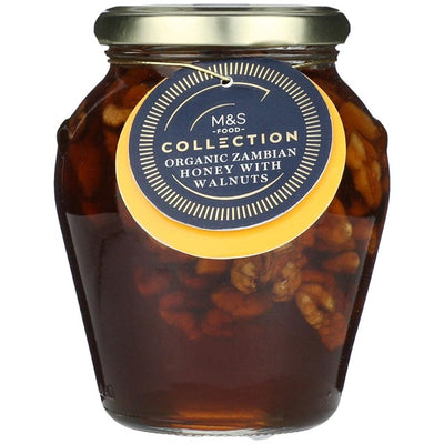 M&S M&S Organic Zambian Honey with Walnuts Set Honey 454g- Buy online at McGrocer