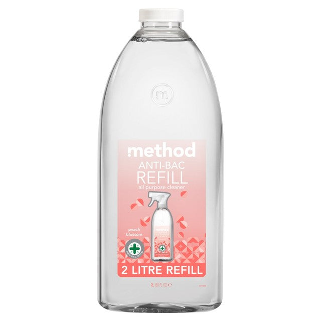 Method Antibacterial All Purpose Cleaner Refill Peach Blossom 2L, imported from the UK