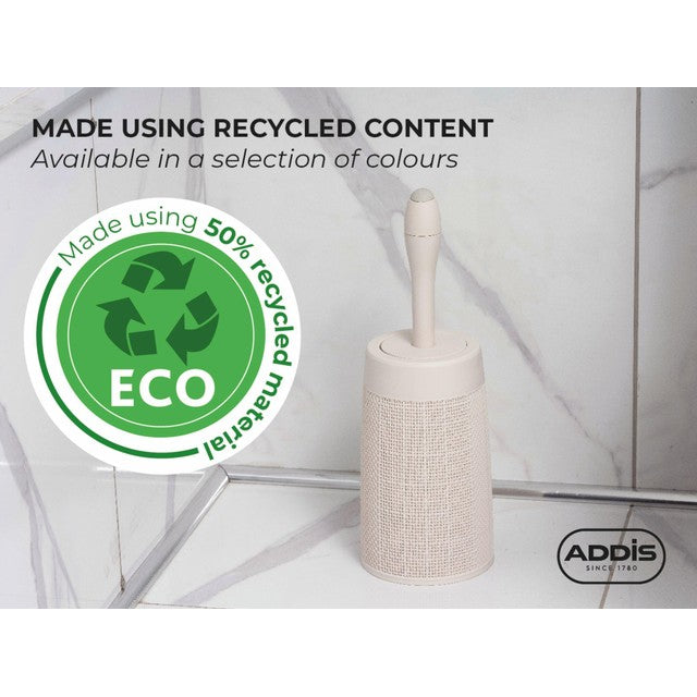Addis white toilet brush set, 42.5cm height - British product