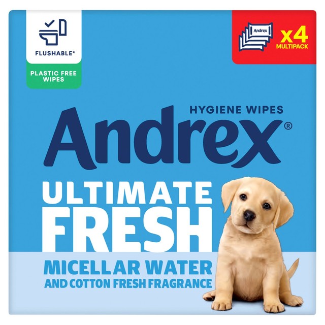 Andrex Ultimate Fresh Odour Control Wipes Quad Pack - British product