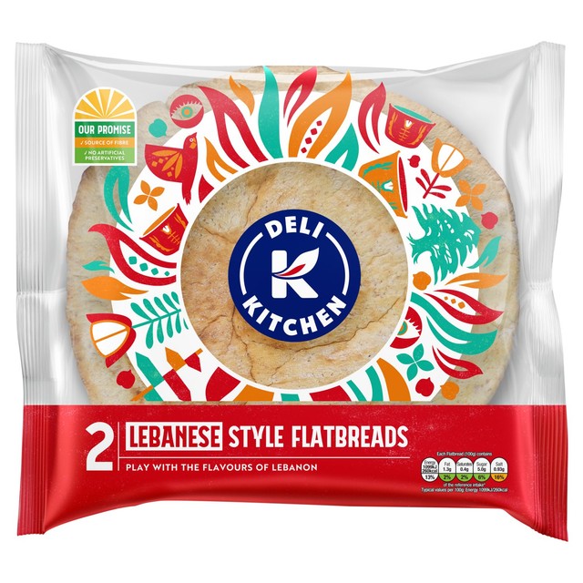 Deli Kitchen Lebanese Style flatbread 2 x 100g - British product