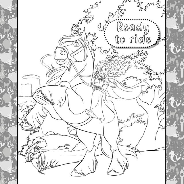 Igloo Books Disney Princess colouring set with pens, UK version