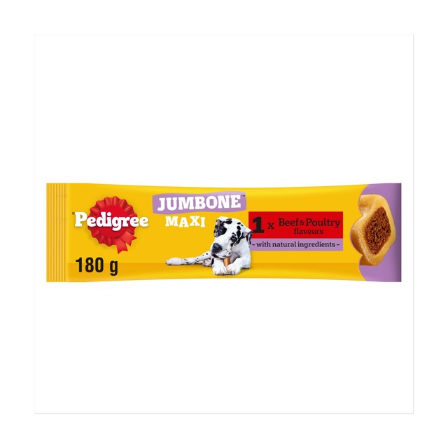 Pedigree Jumbone dog chew treats beef poultry 180g, imported from the UK